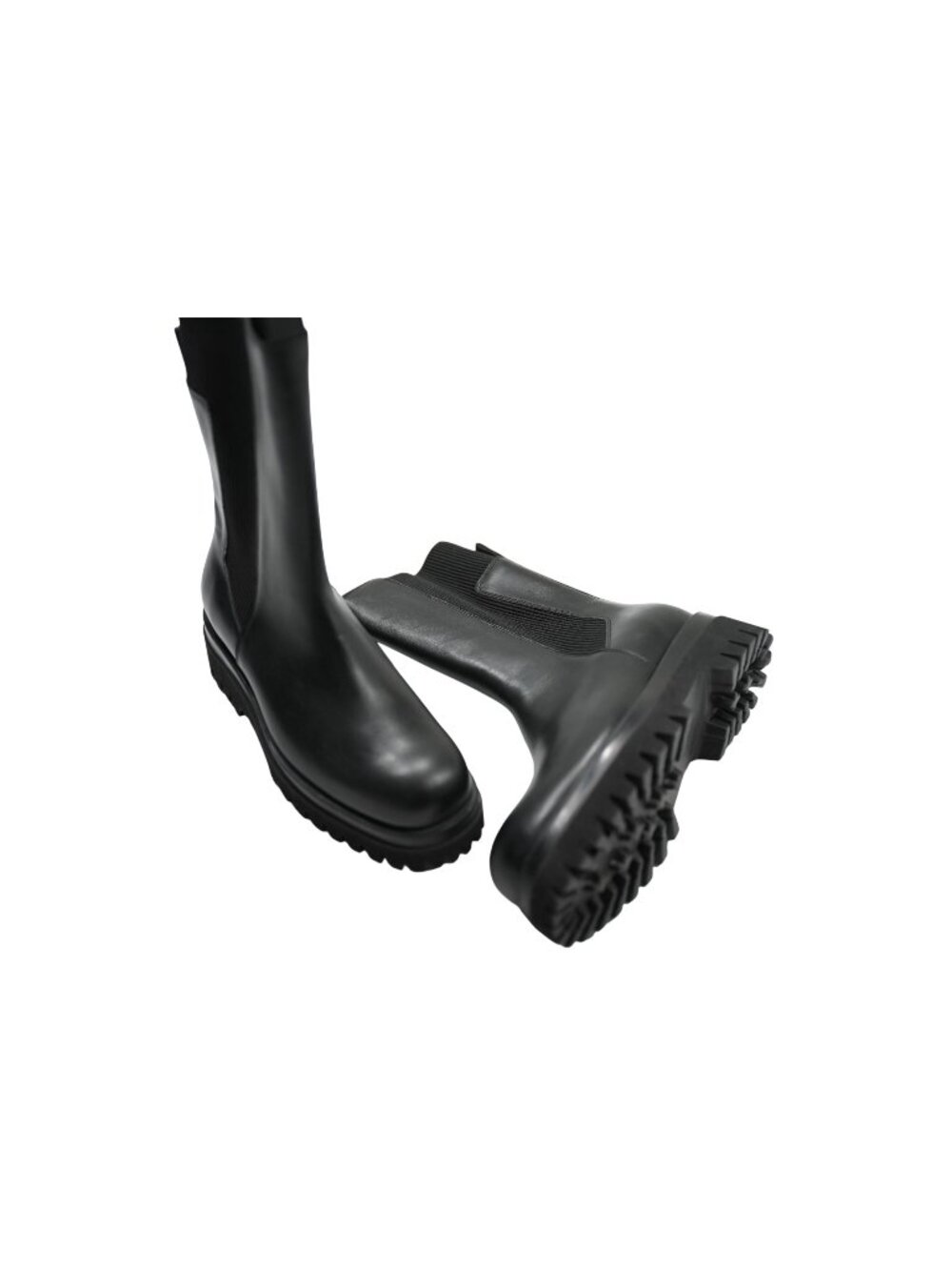COS Lugg Chelsea Boots in Black Leather